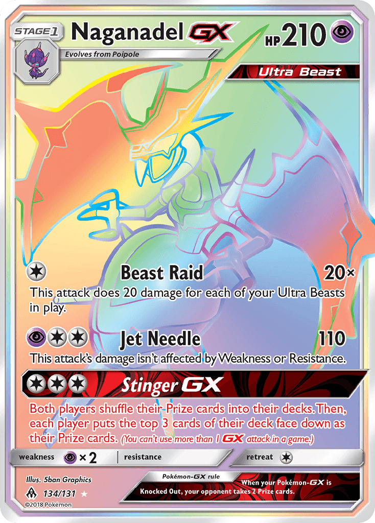Naganadel GX card in English