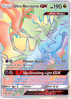 Ultra Necrozma GX card in English
