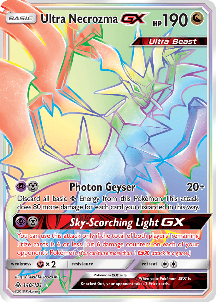 Ultra Necrozma GX card in English