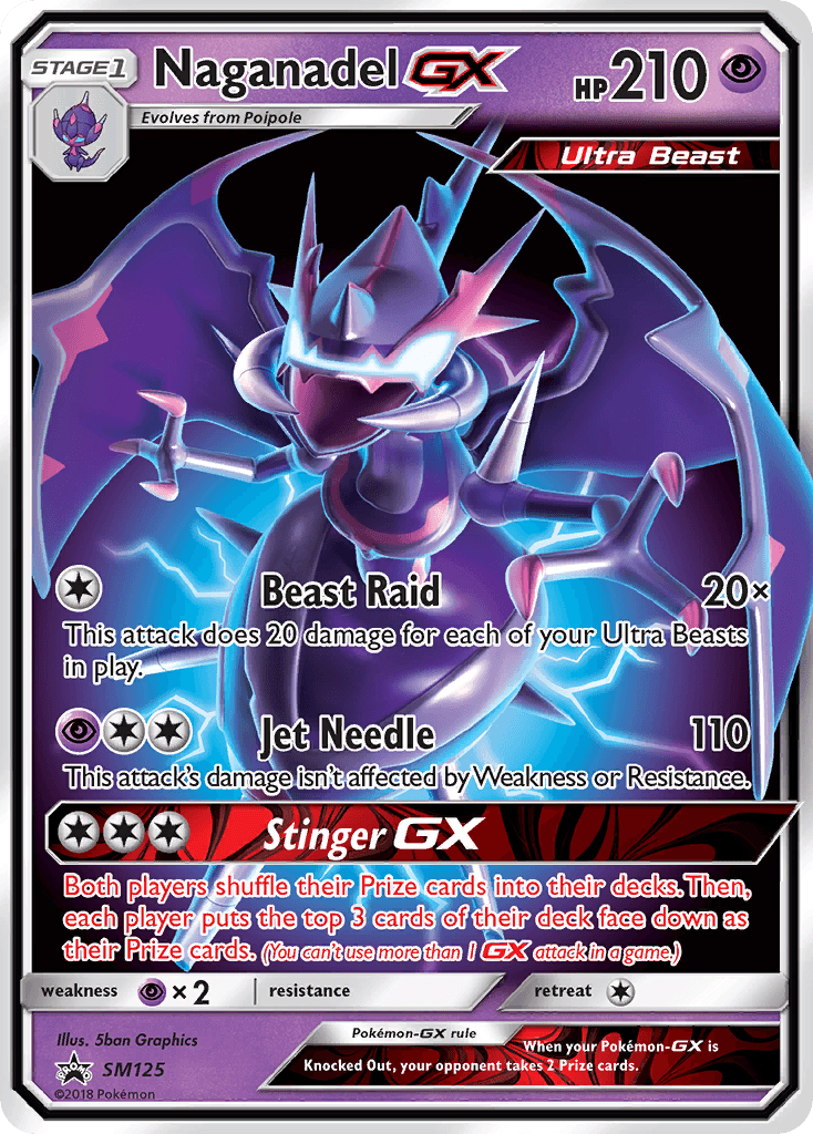 Naganadel GX card in English