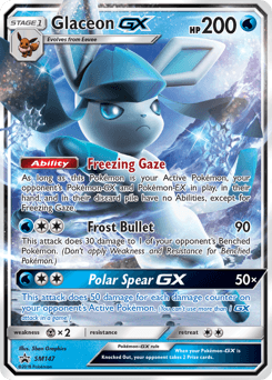 Glaceon GX card in English