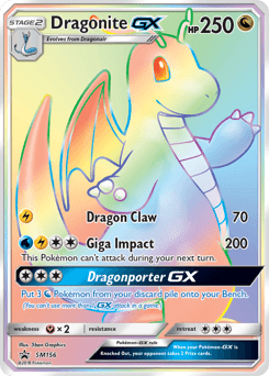 Dragonite GX card in English