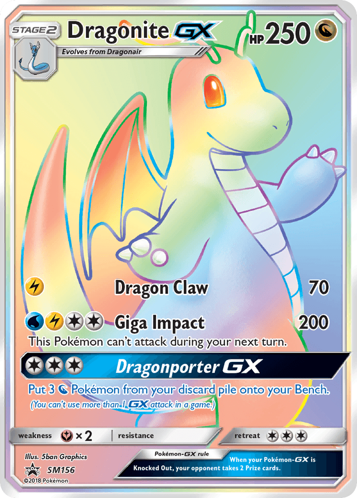 Dragonite GX card in English
