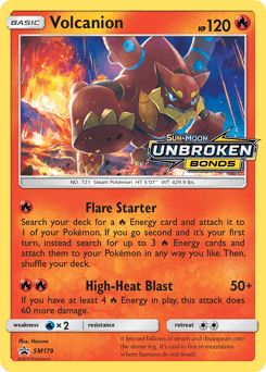 Volcanion card in English