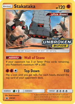 Stakataka card in English