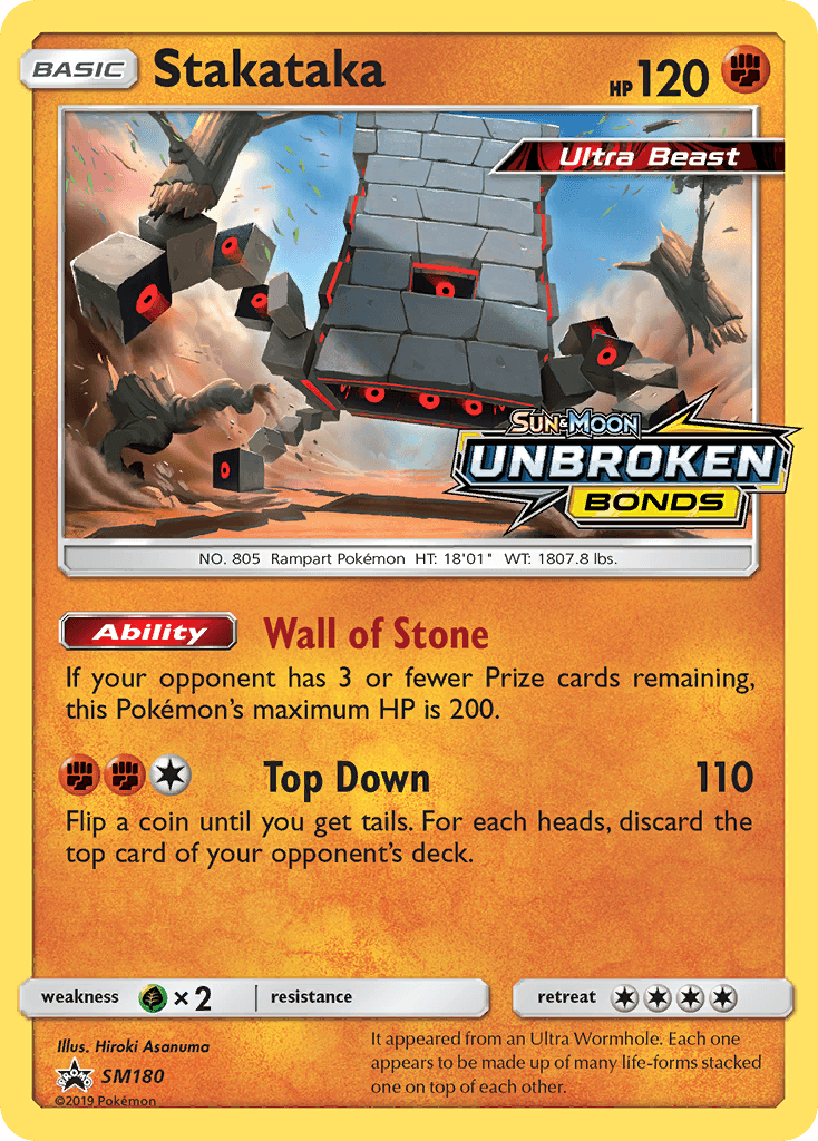 Stakataka card in English