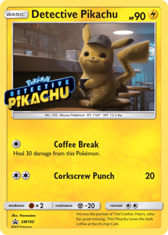 Detective Pikachu card in English