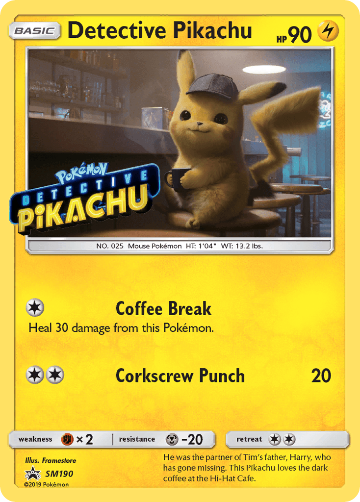 Detective Pikachu card in English