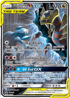Garchomp & Giratina GX card in English