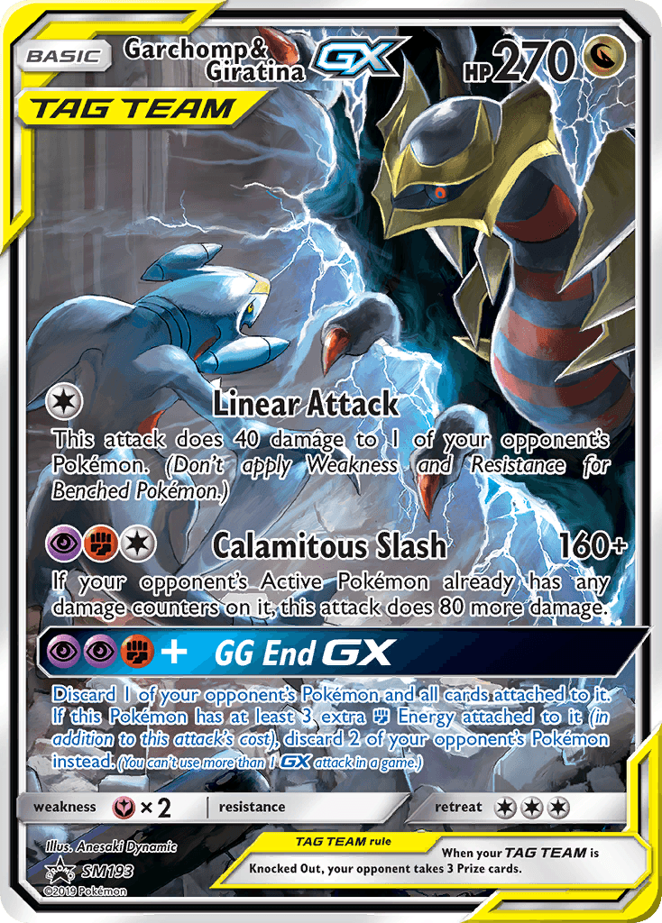 Garchomp & Giratina GX card in English