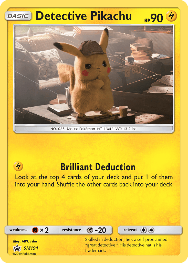 Detective Pikachu card in English