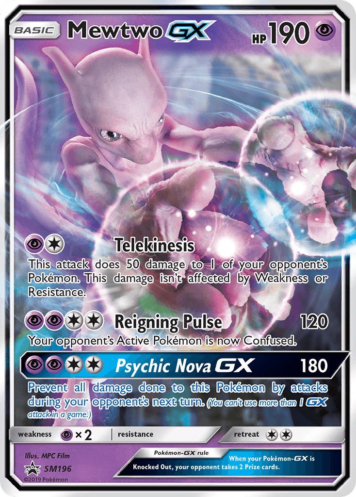 Mewtwo GX card in English
