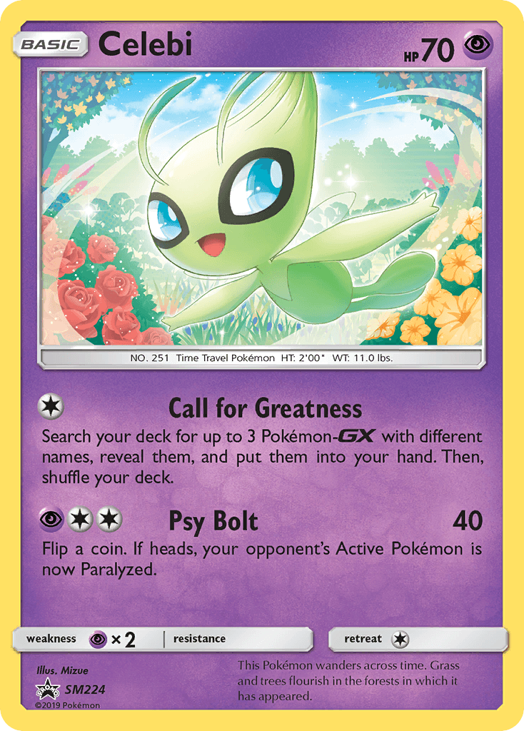 Celebi card in English