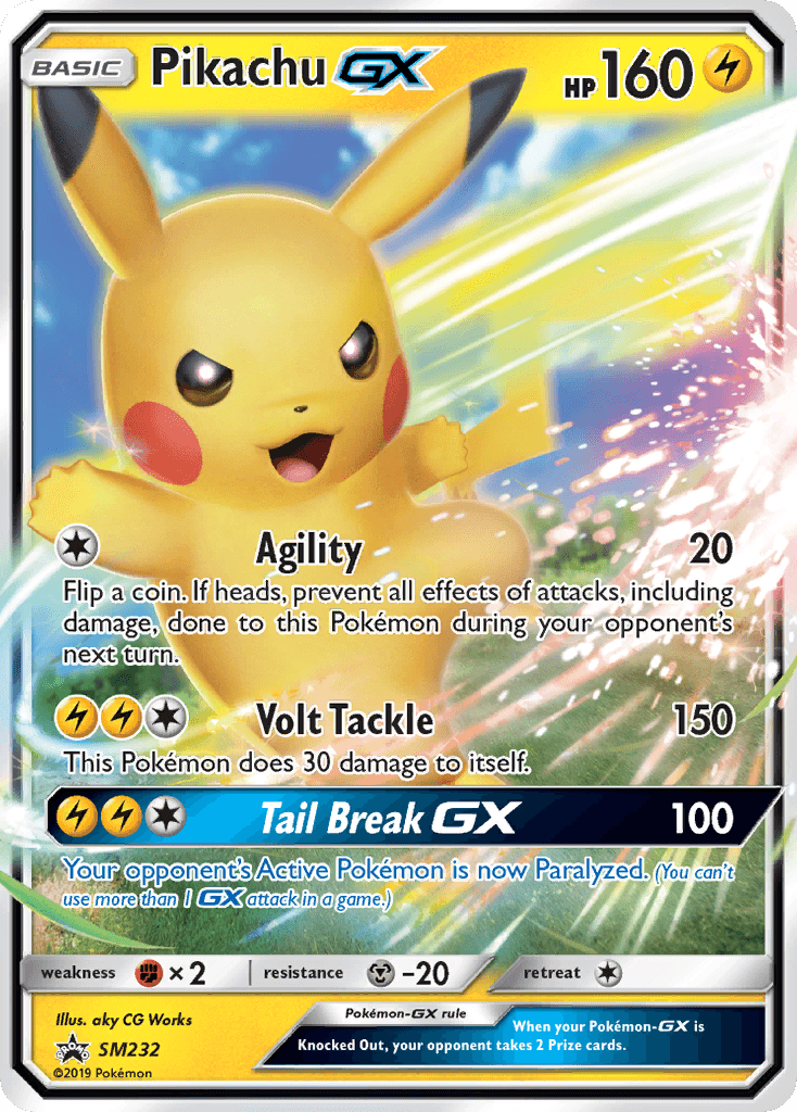 Pikachu GX card in English