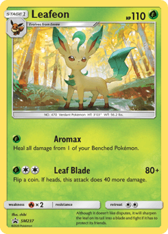 Leafeon card in English
