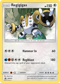 Regigigas card in English