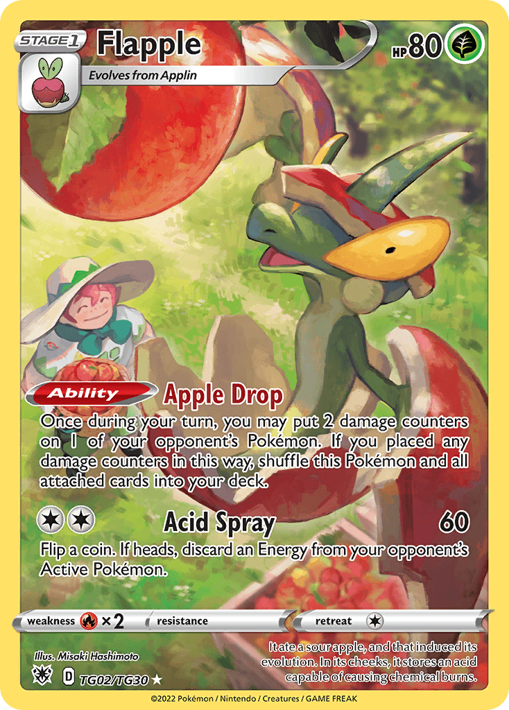 Flapple card in English