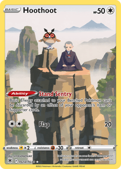 Hoothoot card in English