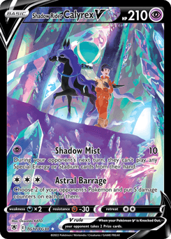 Shadow Rider Calyrex V card in English