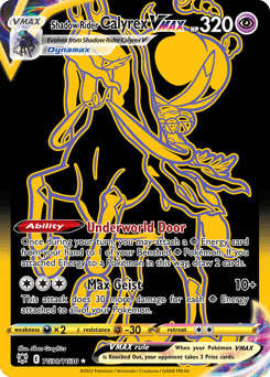 Shadow Rider Calyrex VMAX card in English