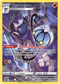 Chandelure card in English