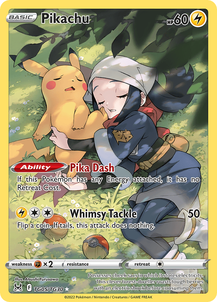 Pikachu card in English