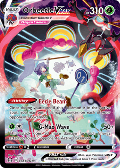 Orbeetle VMAX card in English
