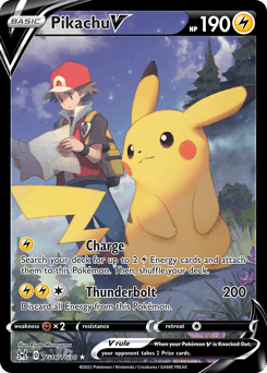 Pikachu V card in English