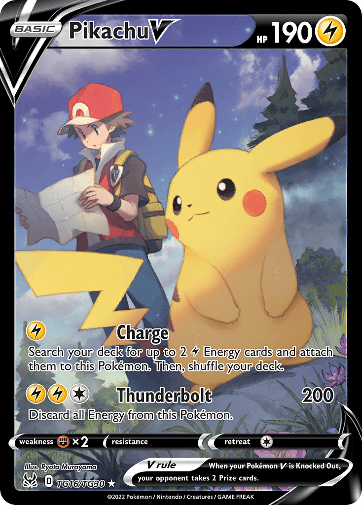 Pikachu V card in English