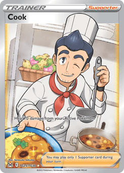 Cook card in English