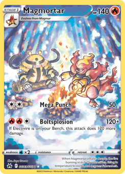 Magmortar card in English