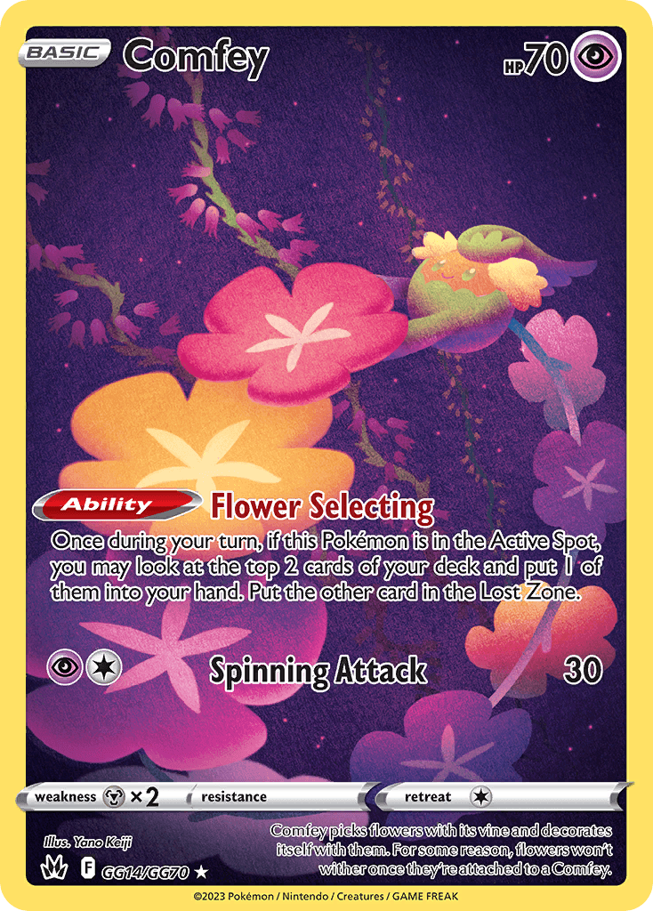 Comfey card in English
