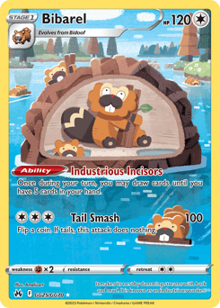 Bibarel card in English