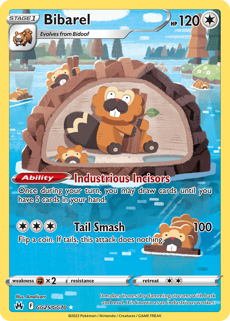 Bibarel card in English