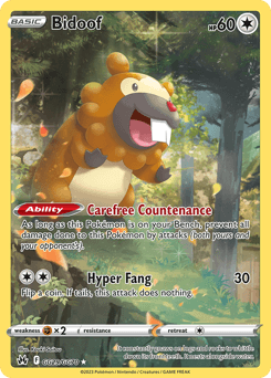 Bidoof card in English