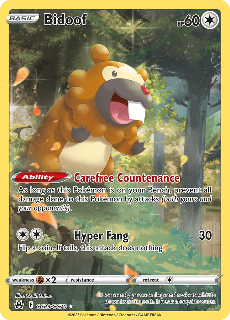 Bidoof card in English