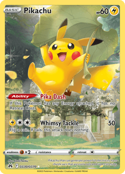 Pikachu card in English