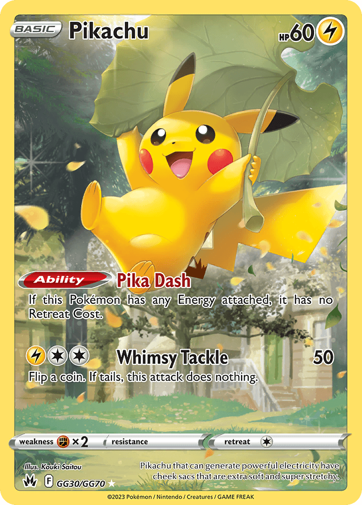 Pikachu card in English
