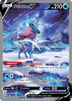 Suicune V card in English
