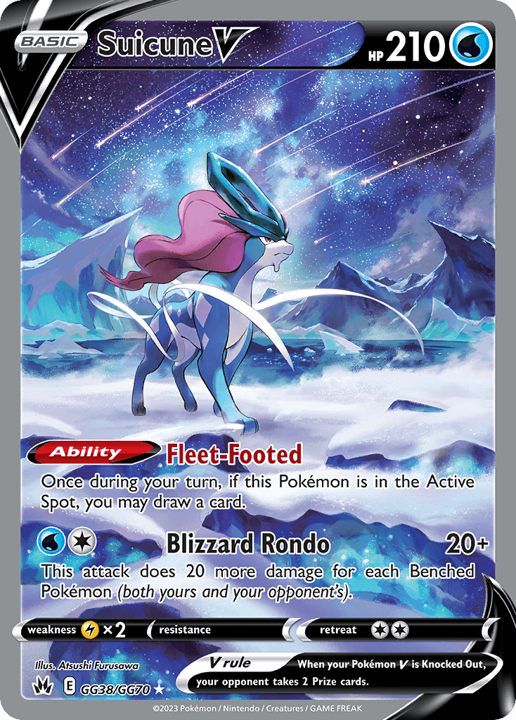 Suicune V card in English