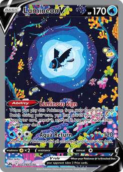 Lumineon V card in English