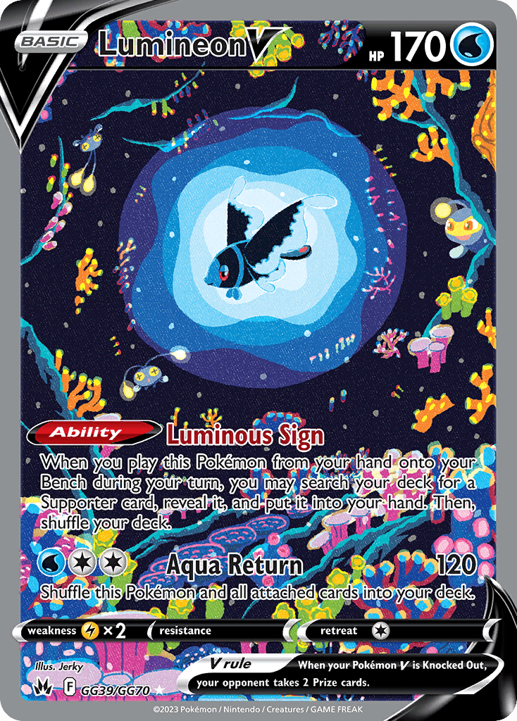 Lumineon V card in English