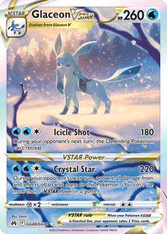 Glaceon VSTAR card in English