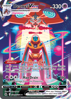 Deoxys VMAX card in English