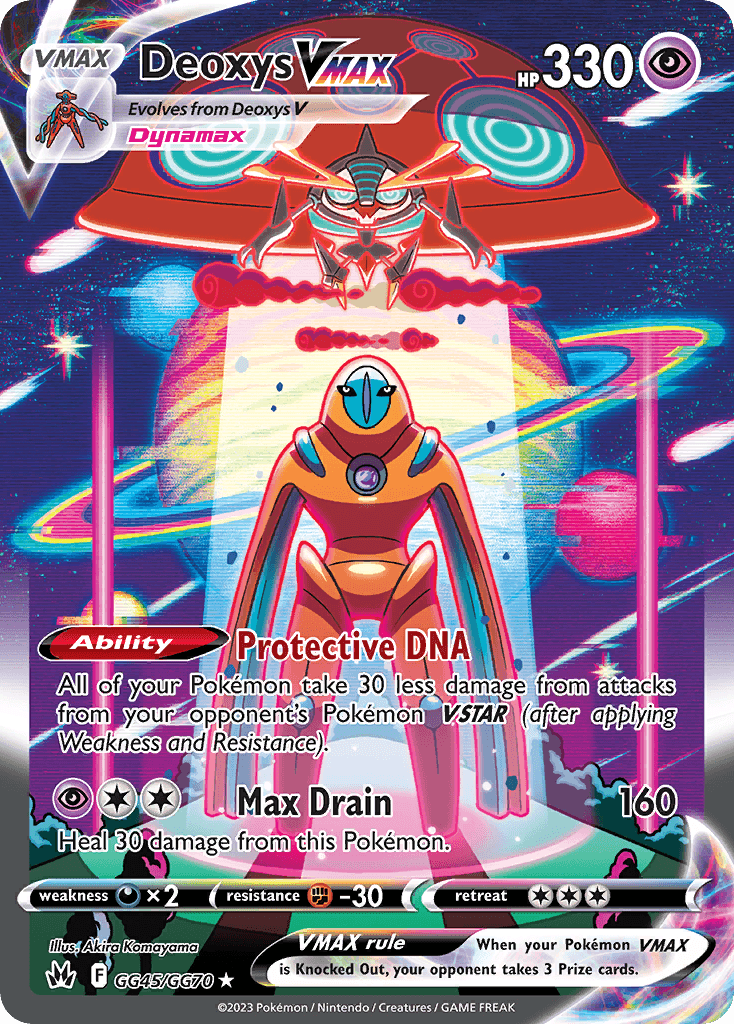 Deoxys VMAX card in English