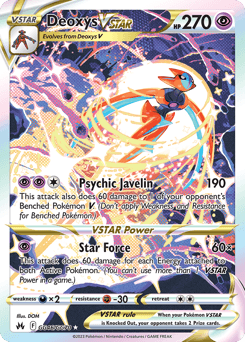 Deoxys VSTAR card in English