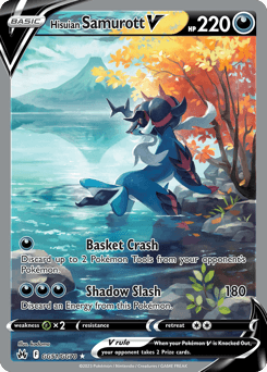 Hisuian Samurott V card in English