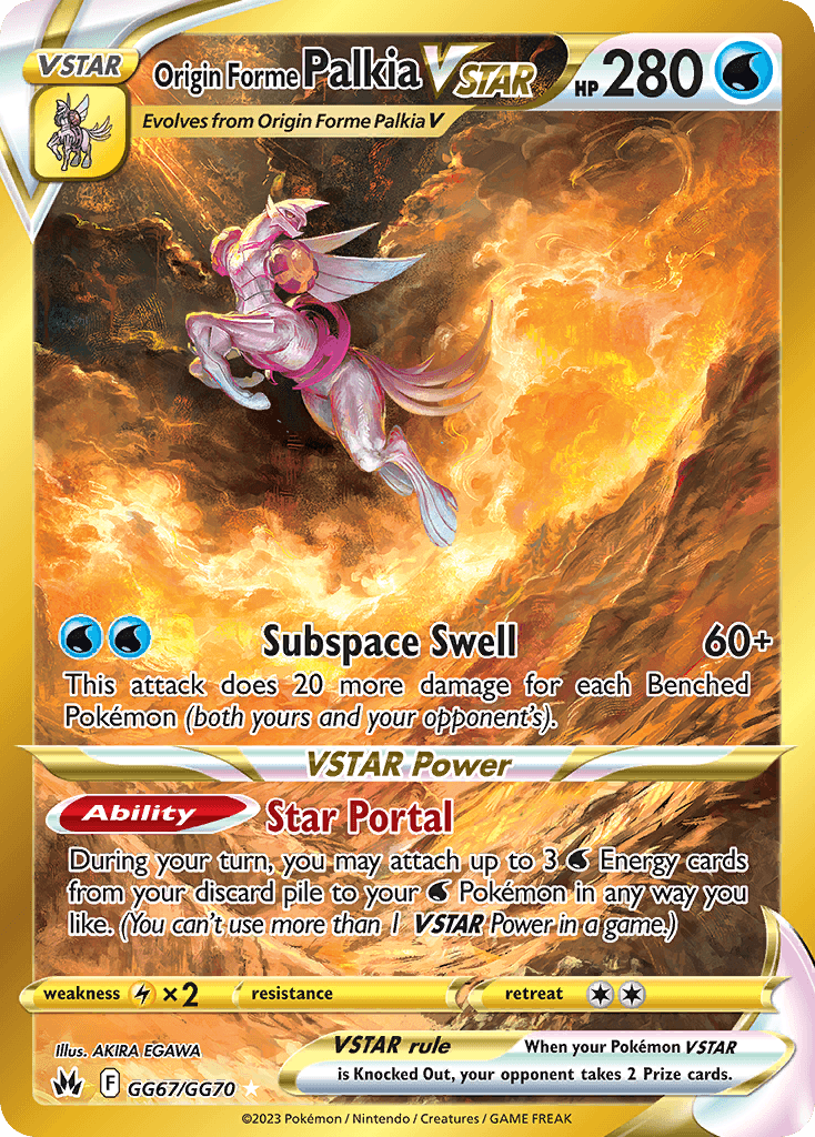Origin Forme Palkia VSTAR card in English