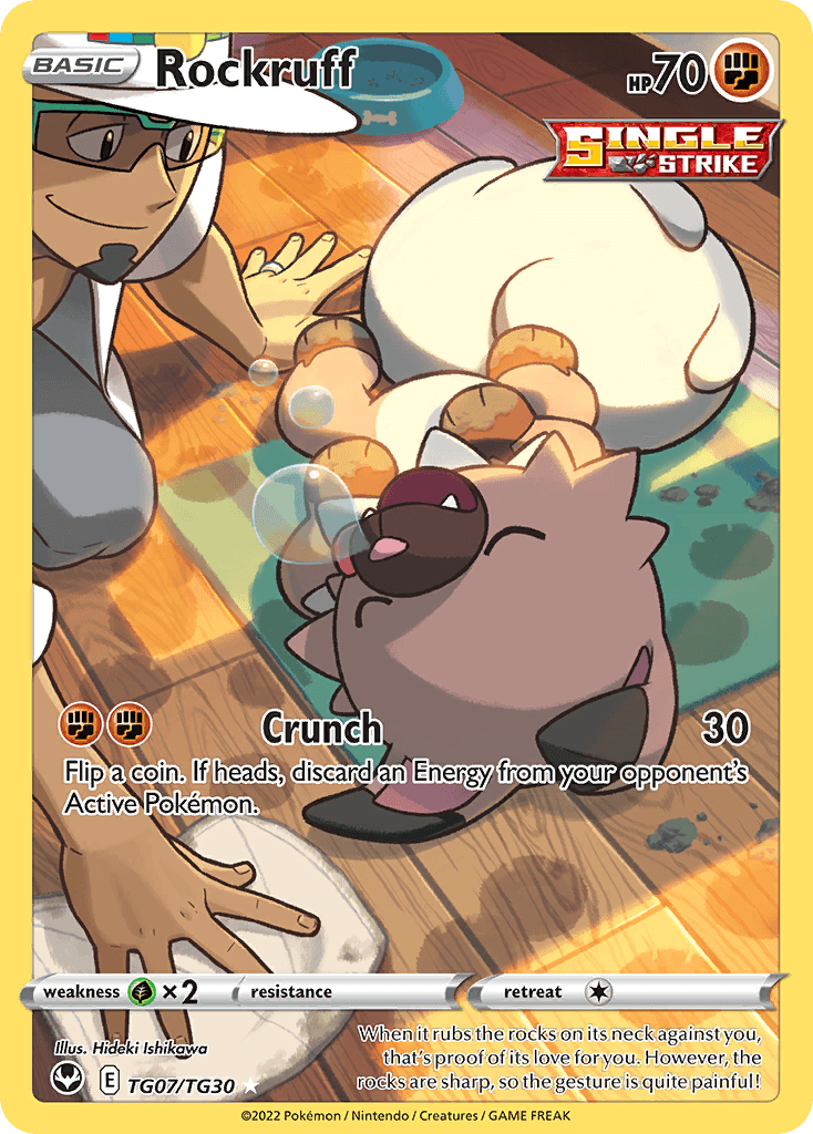 Rockruff card in English