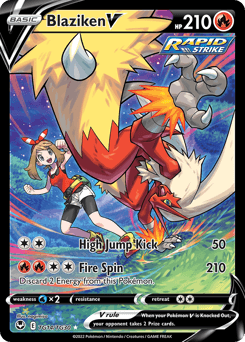 Blaziken V card in English